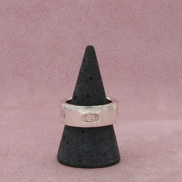 sterling silver mens vintage ingot bar style band ring size 8.5 - Picture 1 of 3